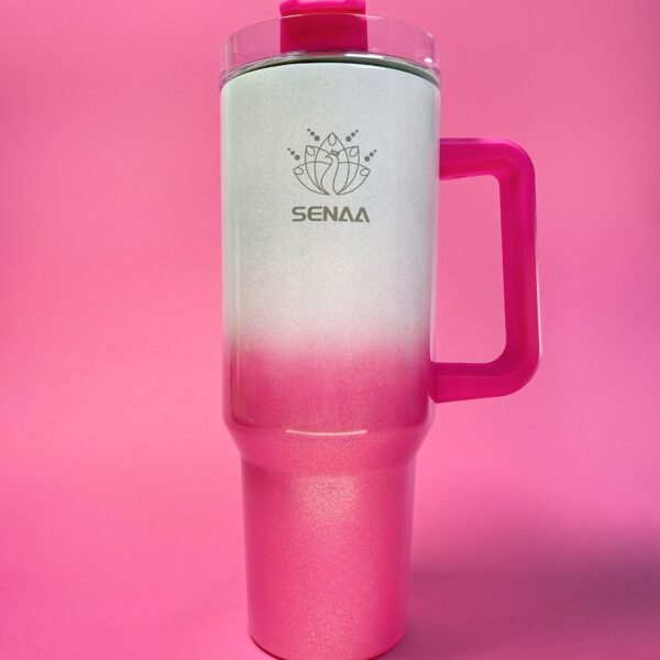 THE LIMITED-EDITION H2.0 EVERY SIP IS AN ADVENTURE™ 40 OZ BLUSH PEARL HYDRATION TUMBLER