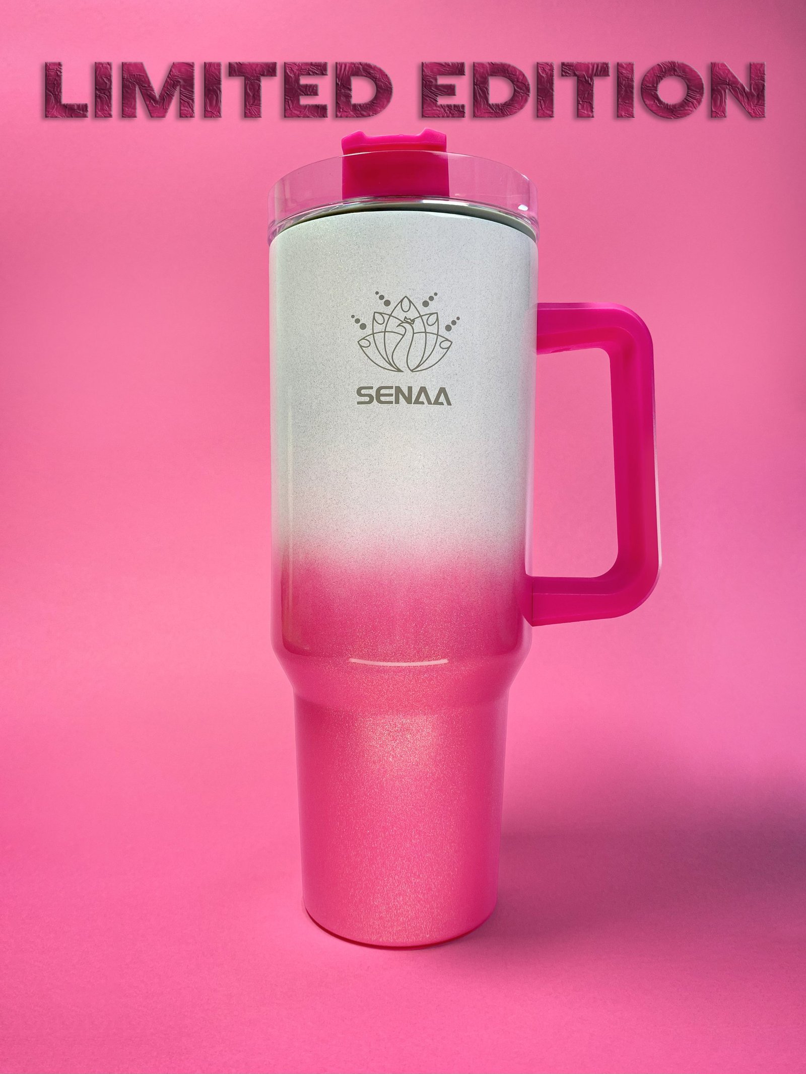 THE LIMITED-EDITION H2.0 EVERY SIP IS AN ADVENTURE™ 40 OZ BLUSH