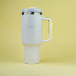 The H2.0 EVERY SIP IS AN ADVENTURE™ – Diamond White 40 oz Hydration Tumbler – Purity in Motion