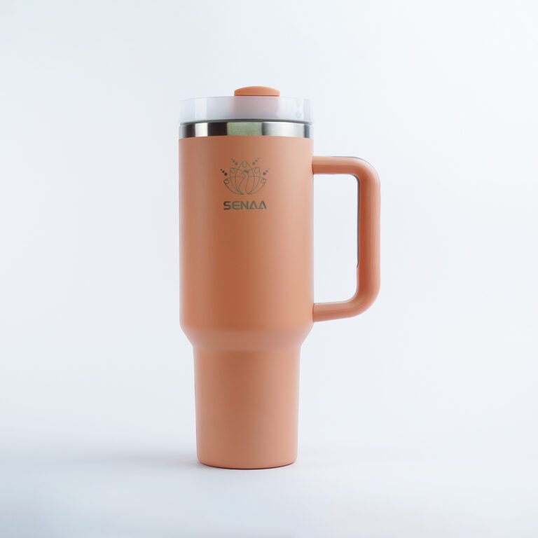 The H2.0 EVERY SIP IS AN ADVENTURE™ – Luxe Apricot 40 oz Hydration Tumbler – A Taste of Warm Luxury