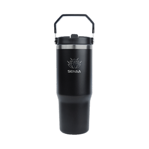The 30 Oz Eclipse Noir Elite WaveFlip Tumbler – Sophistication and Mystery in Every Sip