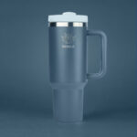 The H2.0 EVERY SIP IS AN ADVENTURE™ – Platinum Mist 40 oz Hydration Tumbler – Cool, Clean, Refined