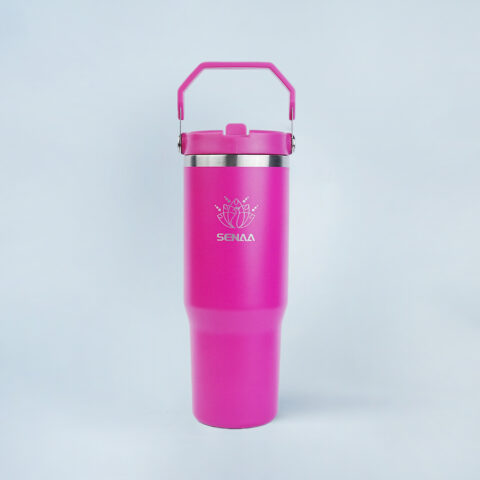The 30 Oz Royal Blush Opulence WaveFlip Tumbler – Bold, Refined, and Fit for Royalty