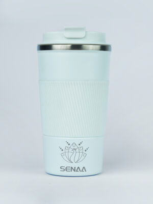 The BREW QUEST 17 Oz Cream Cloud Coffee Tumbler – Elegance in Every Sip