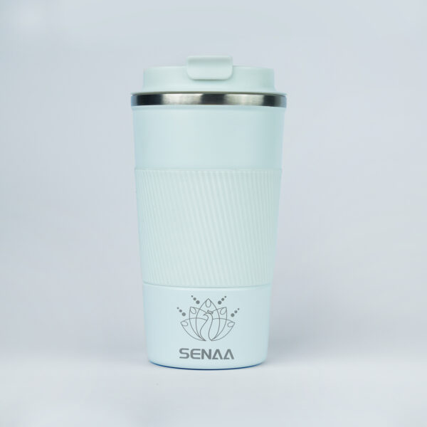 The BREW QUEST 17 Oz Cream Cloud Coffee Tumbler – Elegance in Every Sip