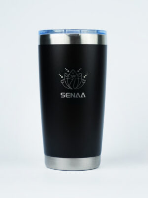 The SleekGrip 20 Oz Noir Prestige Hydration Tumbler – Sip in Style