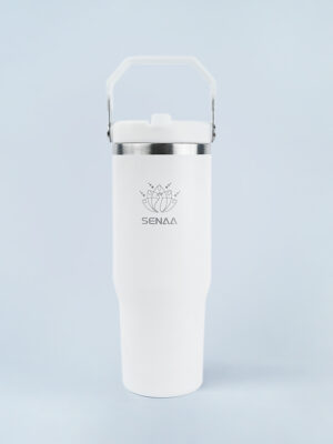 The 30 Oz Crystal Opal Luxe WaveFlip Tumbler – Radiating Pure Elegance for Every Journey
