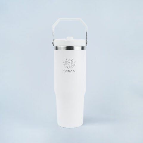 The 30 Oz Crystal Opal Luxe WaveFlip Tumbler – Radiating Pure Elegance for Every Journey