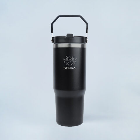 The 30 Oz Eclipse Noir Elite WaveFlip Tumbler – Sophistication and Mystery in Every Sip