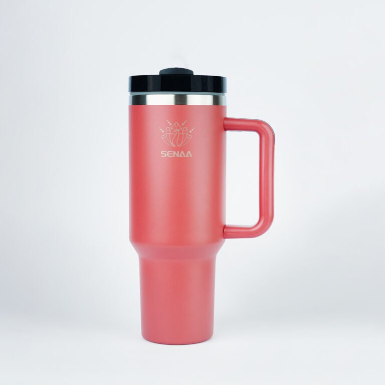 The H2.0 EVERY SIP IS AN ADVENTURE™ – Scarlet Rouge 40 oz Hydration Tumbler – Ignite Your Routine