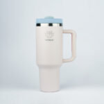 The H2.0 EVERY SIP IS AN ADVENTURE™ – Sapphire Eclipse 40 oz Hydration Tumbler – Deep Flow Energy