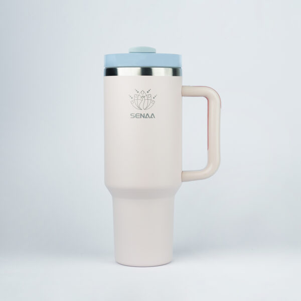 The H2.0 EVERY SIP IS AN ADVENTURE™ – Sapphire Eclipse 40 oz Hydration Tumbler – Deep Flow Energy