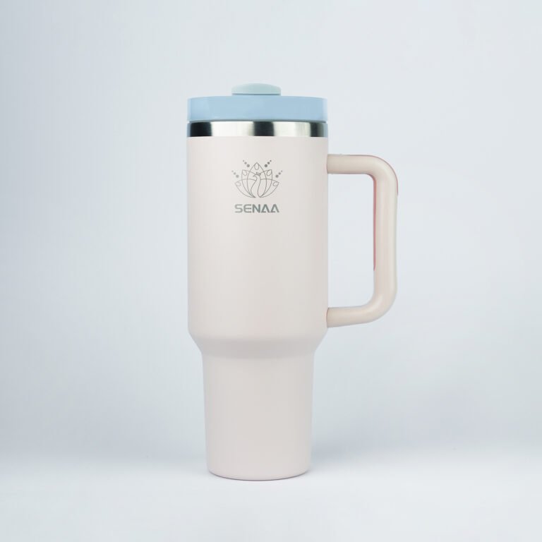The H2.0 EVERY SIP IS AN ADVENTURE™ – Petal Blush 40 oz Hydration Tumbler – Soft Elegance, All Day