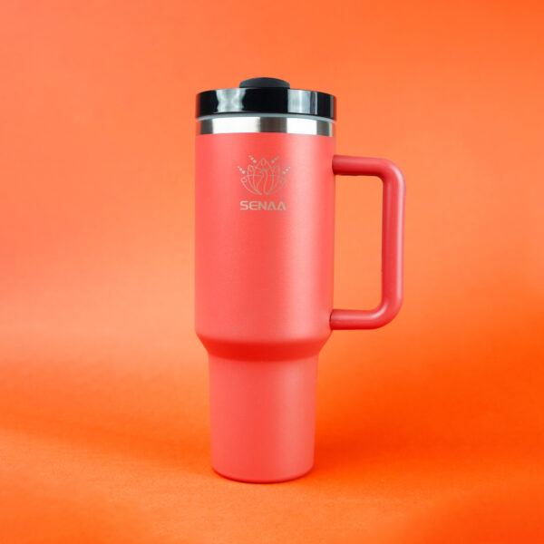 The H2.0 EVERY SIP IS AN ADVENTURE™ – Scarlet Rouge 40 oz Hydration Tumbler – Ignite Your Routine